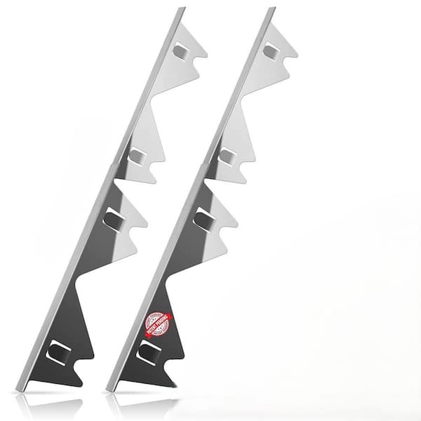 2 Pack 13.8 in. to 27.5 in. Width 0.79 in. Adjustable Stainless Steel Stove Gap Cover Kit, White, Range Gap Filler