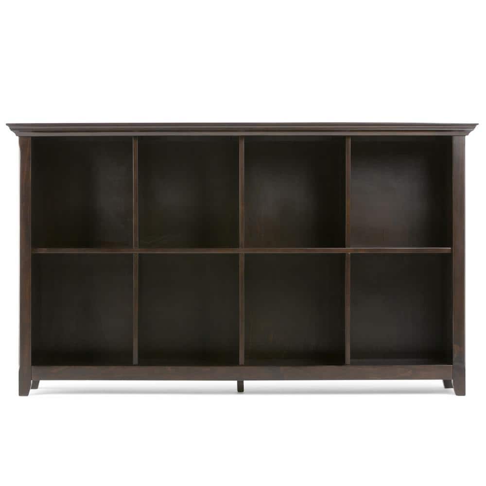 Amherst Hickory Brown Solid Wood 57'' 8-Cube Storage Console Table