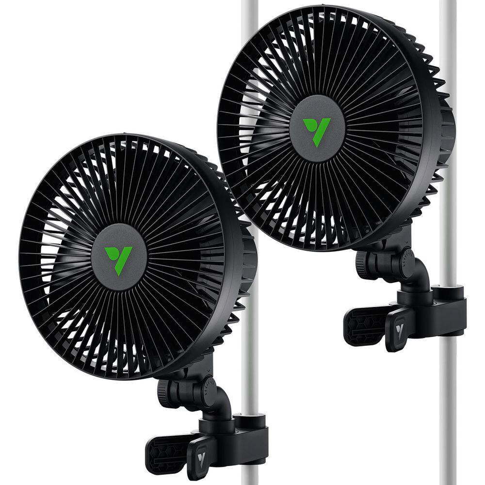 フェラガモ viva グリーン　6D VIVOSUN AeroWave 6 in. Auto Oscillating Clip Desk Fan in Black