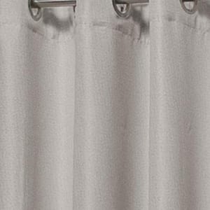 Gray Canvas Solid 106 in. W x 84 in. L Grommet Blackout Curtain
