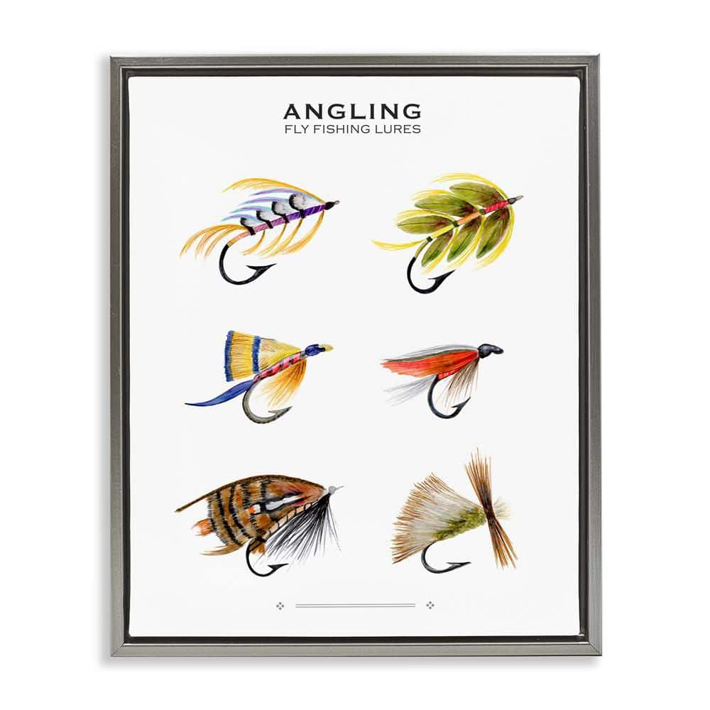 Angling Fly Fishing Lures by Brett Blumenthal Gray Floater Frame Sports Graphic Art Print 21 in. x 17 in. price history on PriceWatchPro