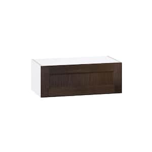 Georgetown 27 in. W x 14 in. D x 10 in. H Assembled Wall Bridge Kitchen Cabinet in Chestnut with Lift Up Door