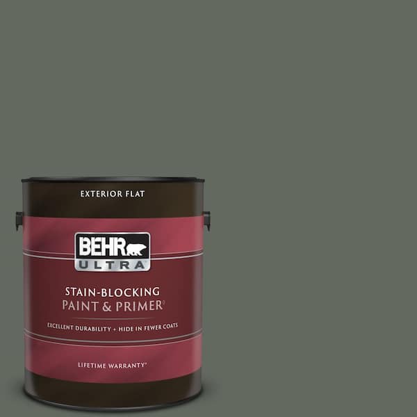 BEHR ULTRA 1 gal. #N410-6 Pinecone Hill Flat Exterior Paint & Primer