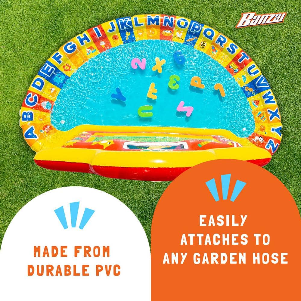 Colorful Inflatable Educational Water Play Mat with Foam Letters