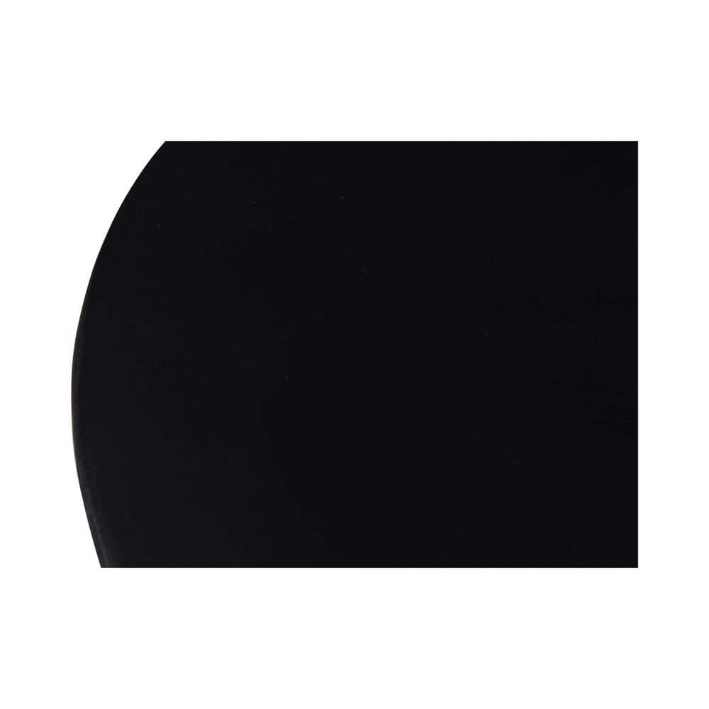 Charcoal Black Mango Wood Round Coffee Table - 55 lb Capacity