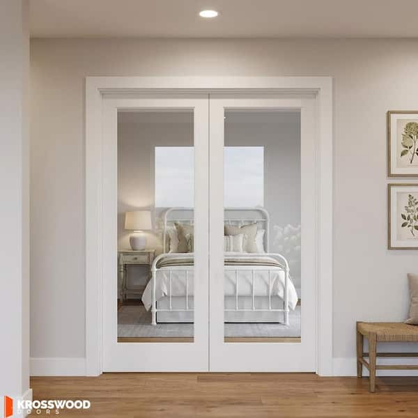 Krosswood Doors 72 in. x 80 in. Craftsman Shaker 1-Lite Clear