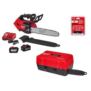 M18 FUEL 14 in. Top Handle 18V Lithium-Ion Brushless Cordless Chainsaw Kit w/8.0 Ah, 12.0 Ah Battery, 14 in. Chain, Case