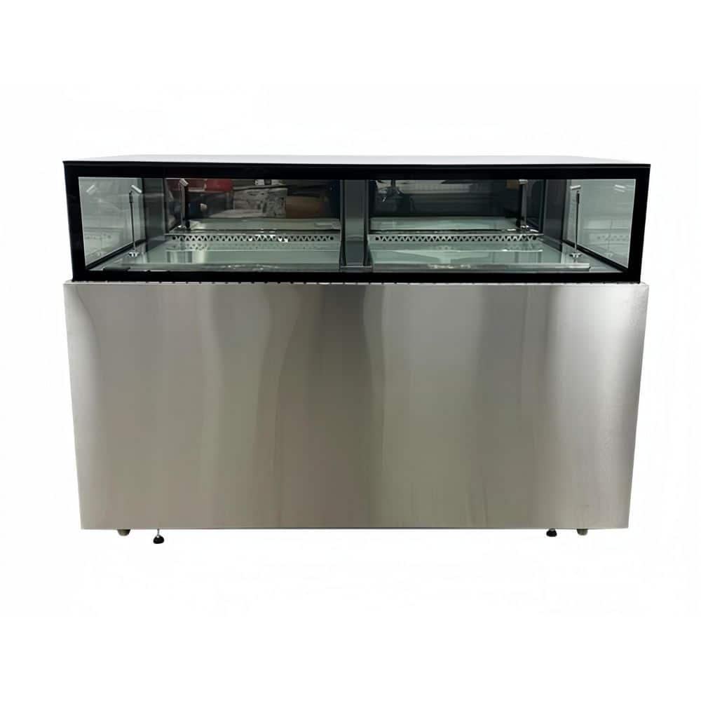59 in. 16.7 cu. ft. Commercial NSF Auto Defrost Bakery Refrigerator Luxurious Showcase in Stainless Steel