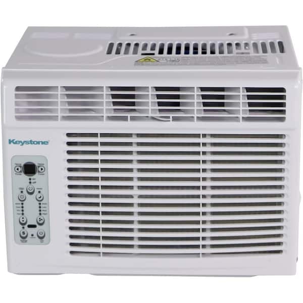 Keystone KSTAW05BE 5,000 BTU Window-Mounted Air Conditioner with Follow Me LCD Remote Control in White, KSTAW05BE - 1