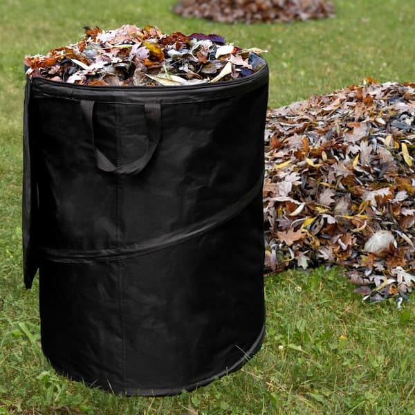 46 Gal. Garbage Can Outdoor Bin with 3 Stakes for RV, Camping, Storage, Recycling, or Yard Waste