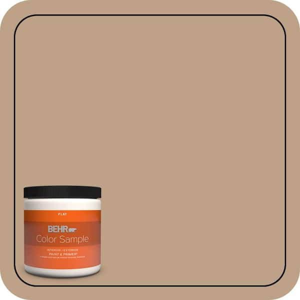 BEHR PREMIUM PLUS 8 oz. #PPU4-05 Basketry Flat Interior/Exterior Paint & Primer Color Sample