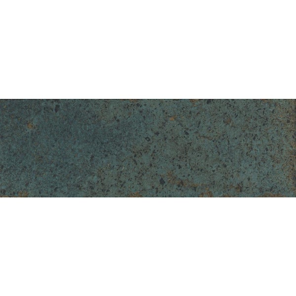 Unbranded Inhale Verde 4 in. x 12 in. in. Glossy Porcelain Floor and Wall Tile (12.27 Sq. Ft./ Case)