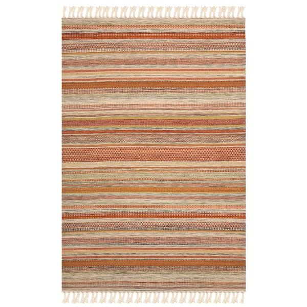 SAFAVIEH Striped Kilim Beige 9 ft. x 12 ft. Striped Area Rug