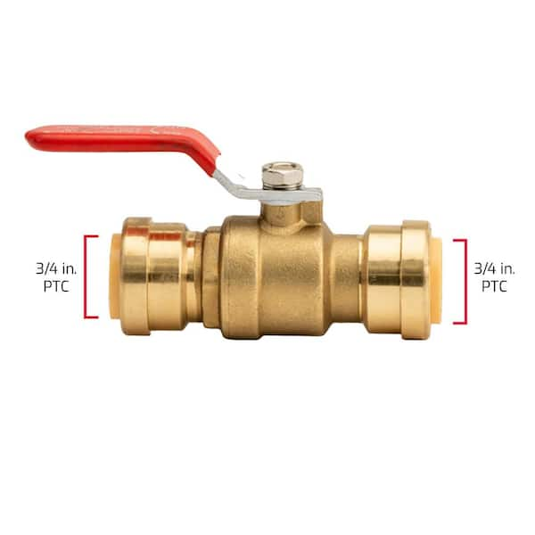 3/4 in. Bronze Double Union Push-To-Connect Water Pressure Regulator with  Gauge