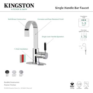 Kaiser Single-Handle Bar Faucet in Brushed Nickel