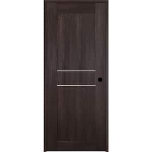 Vona 36 in. x 80 in. Left-Handed Solid Core Veralinga Oak Prefinished Textured Wood Single Prehung Interior Door