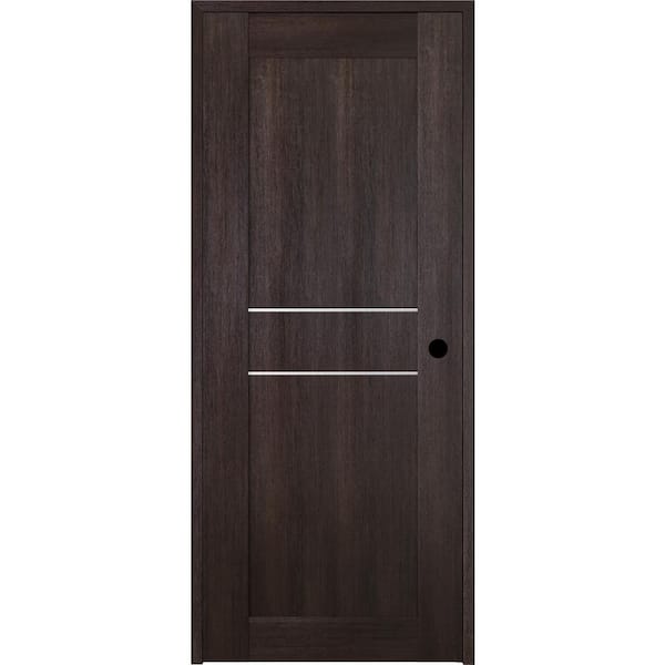 Belldinni Vona 36 in. x 80 in. Left-Handed Solid Core Veralinga Oak Prefinished Textured Wood Single Prehung Interior Door