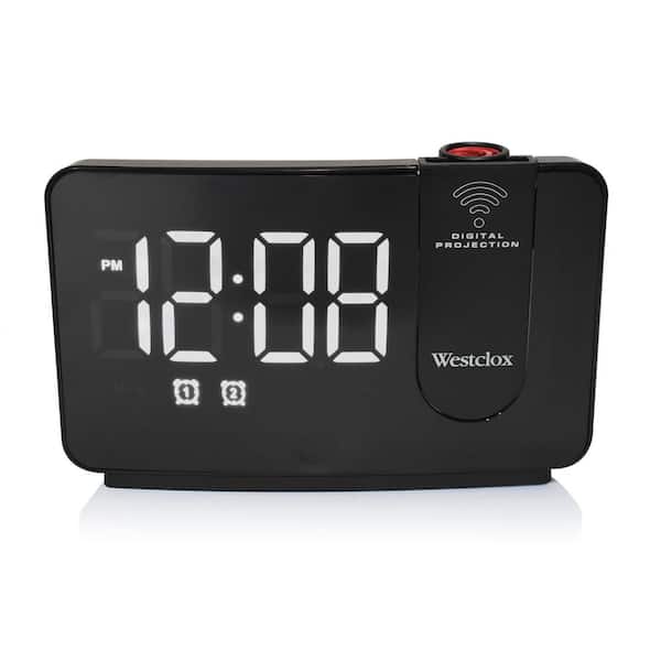 Westclox Black Projection Alarm Clock, How To Set The Time On A Westclox Alarm Clock