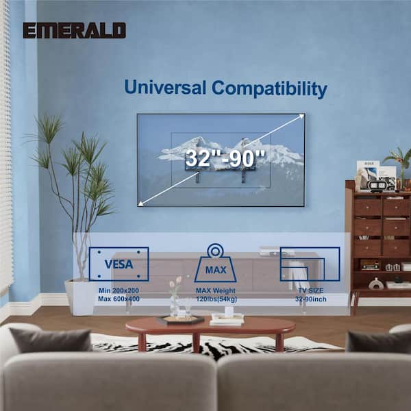 Emerald Tilt TV Wall Mount for 32 in. - 90 in. TVs (972) SM-513