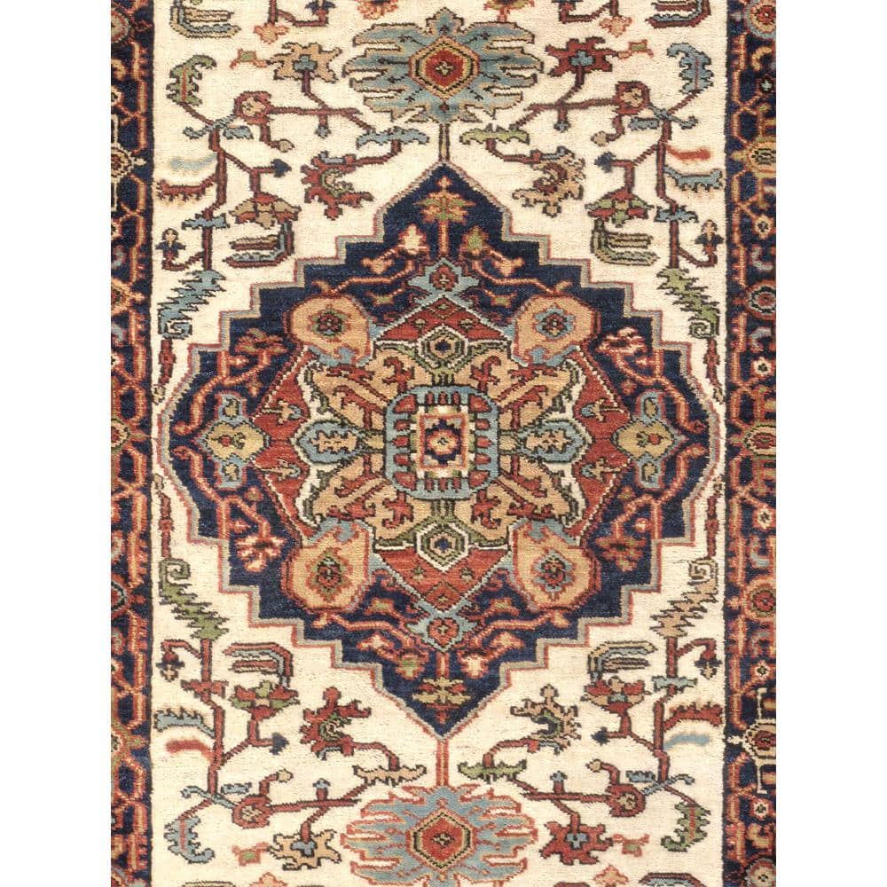 Serapi Rust Hand-Knotted Wool Runner Rug 2'11" x 24'2"