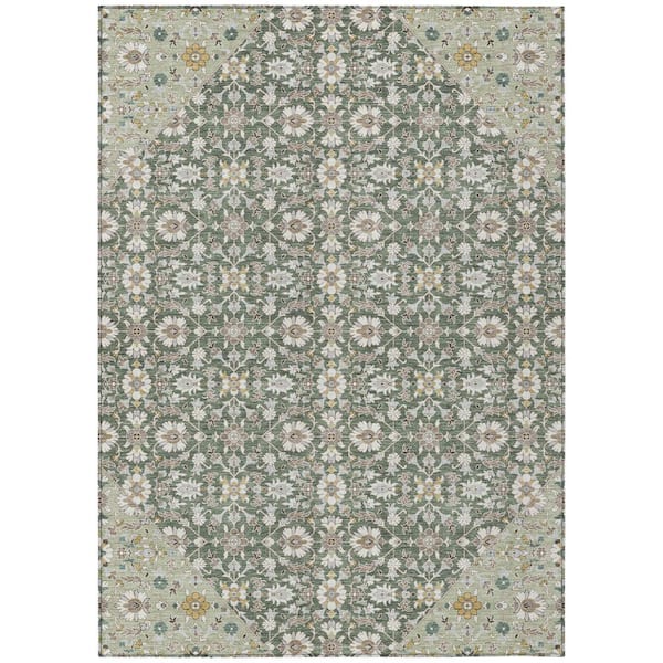 Chantille Machine Washable Indoor/Outdoor Abstract ACN3046 Basil 10 ft. x 14 ft. Area Rug