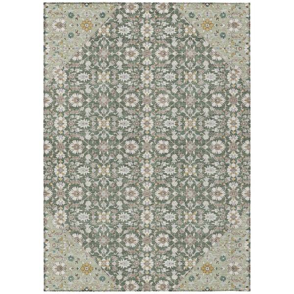 Chantille Machine Washable Indoor/Outdoor Abstract ACN3046 Basil 5 ft. x 7 ft. 6 in. Area Rug