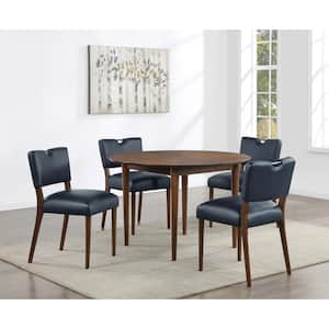 Bonito Transitional Walnut Finish Wood 47 in. W Round 4-Legs Dining Table - Seats 4