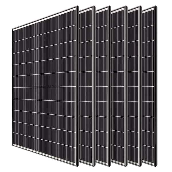 Renogy 6Pcs 320-Watt Monocrystalline Solar Panel for RV Boat Shed Farm Home House Rooftop Residential Commercial House