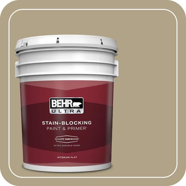BEHR ULTRA 5 gal. #ECC-26-3 Cactus Hill Extra Durable Flat Interior Paint & Primer