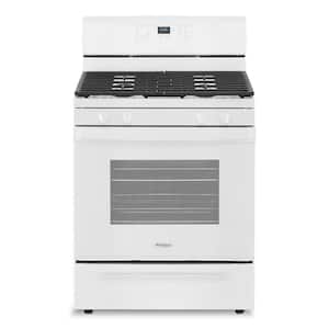 5 cu. ft. 30 in. 4-Burner Freestanding Gas Range with 2-SpeedHeat Burners in White