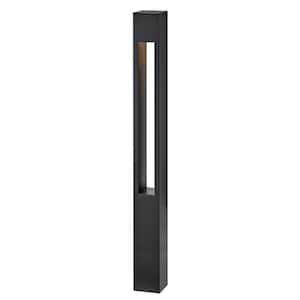 SOLUS 6 ft. Black Outdoor Lamp Post with Convenience Outlet fits 3