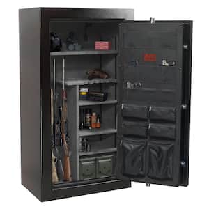 Preserve 32-Gun Fire and Waterproof Gun Safe with Electronic Lock, Black Textured Gloss