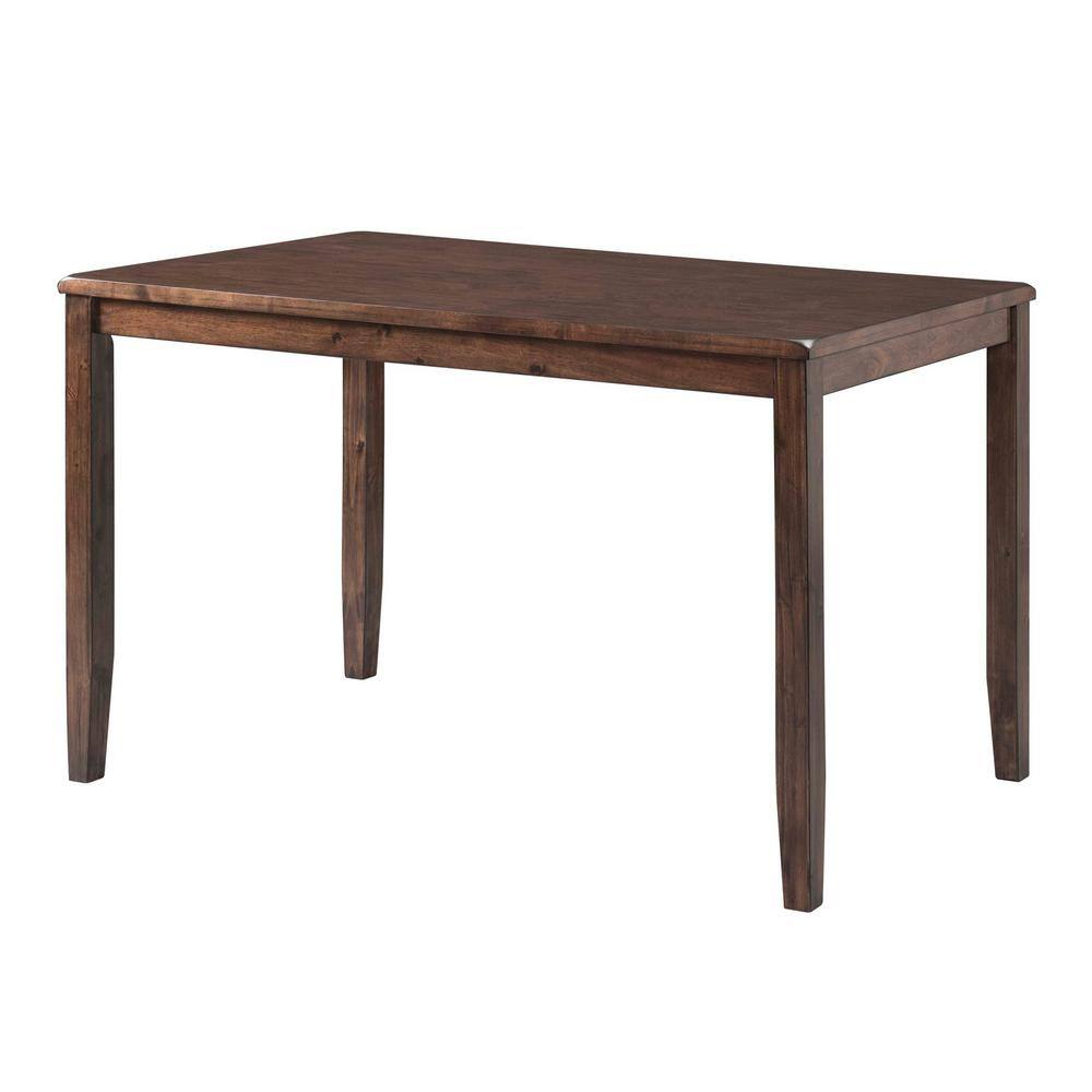 Cherry Counter Height Dining Set with Faux Leather Seats