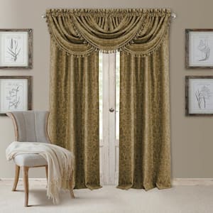 Antonia Blackout Window Curtain, Antique Gold - 52''W x 108''L