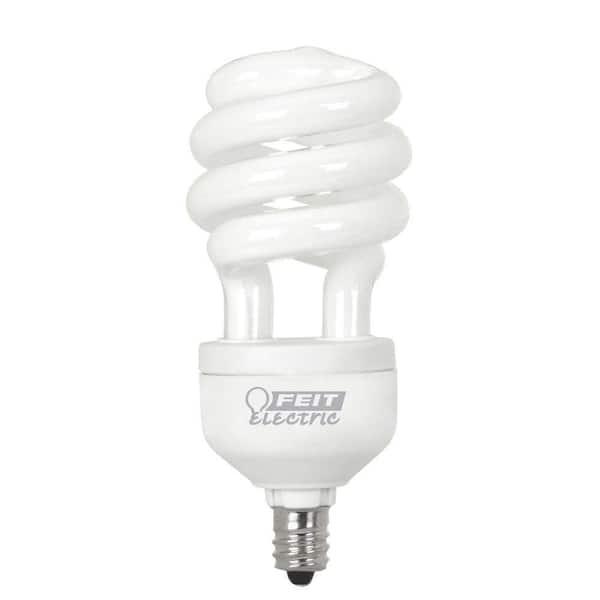 Feit Electric 60W Equivalent Daylight (6500K) Candelabra Base Spiral CFL Light Bulb (24-Pack)