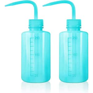 Squeeze Watering Can 250 ml, Blue Plastic Bottle Squeeze Watering Can for Indoor And Outdoor Plant Watering (2-Pieces)