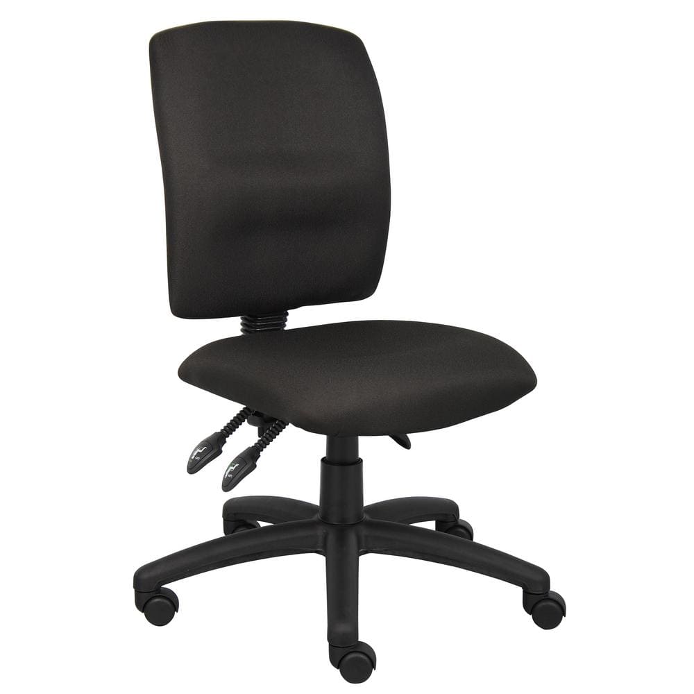 Black Crept Fabric Armless Ergonomic Multi-Function Desk Chair price history on PriceWatchPro