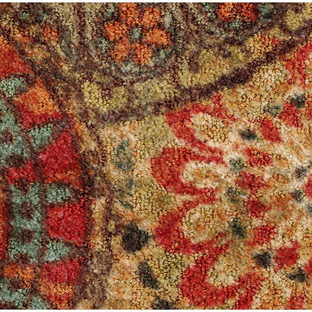 Eclectic Bohemian Medallion Multi-Color Synthetic Area Rug
