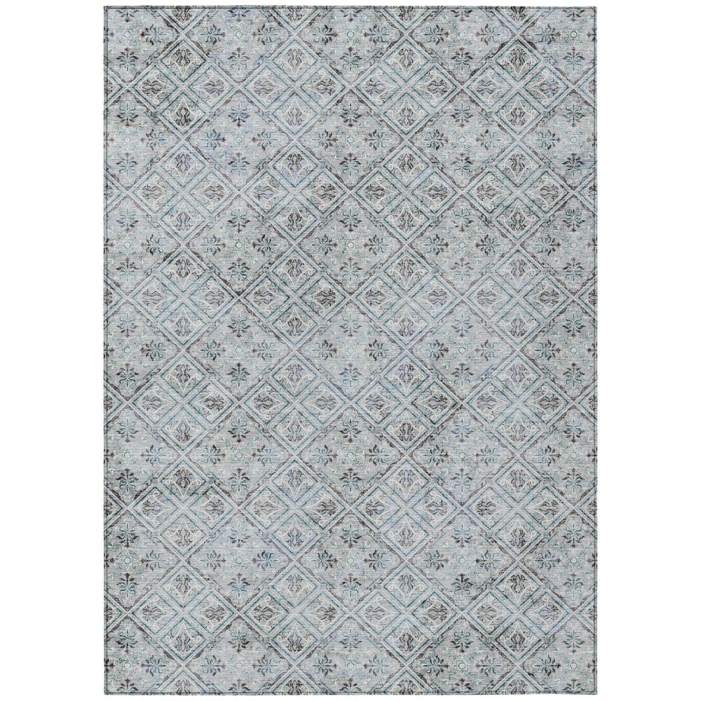 Chantille Machine Washable Indoor/Outdoor Abstract ACN2692 Silver 10 ft. x 14 ft. Area Rug price history on PriceWatchPro