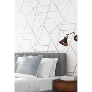 Intersect Silver Metallic  Paper Non-Pasted Wallpaper