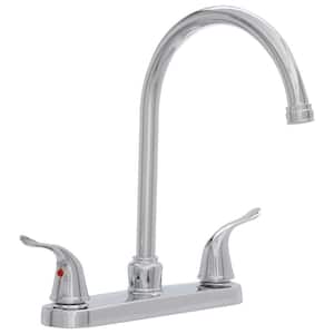 Impression Collection Two-Handle Standard Kitchen Faucet with Side Sprayer in Chrome