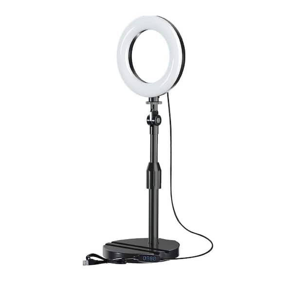 Adjustable 5-Inch Ring Light with Telescopic Stand and Phone Holder