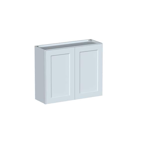 36 in. W x 12 in. D x 30 in. H Plywood Ready to Assemble Wall Kitchen Cabinet in Dove Gray with Full Door