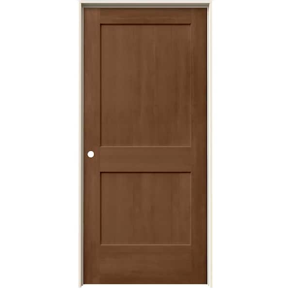 JELD-WEN 36 in. x 80 in. Monroe Hazelnut Stain Right-Hand Molded Composite Single Prehung Interior Door