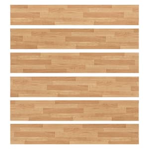 36 Pieces 12MIL x 6 in. x 36 in. Peel and Stick Water Resistant Luxury Vinyl Tile Flooring, Brown Wood(54 sq.ft./box)