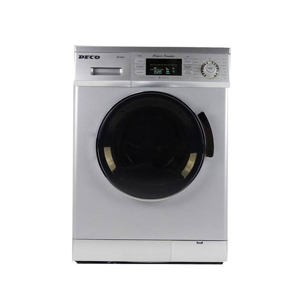 Deco All-in-One 1.6 cu. ft. Silver Compact Combo Washer and Electric Dryer with Optional Condensing/Venting Dry