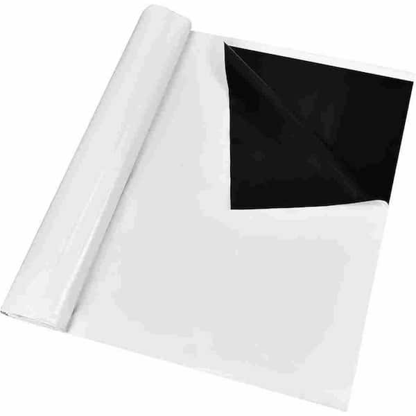 10 x 10 ft Hydroponics Poly Film Highly Reflective, Waterproof Plastic Sheeting, Grow Tent Greenhouse in Black and White