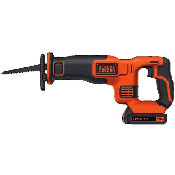 BLACK+DECKER 20V MAX Cordless Reciprocating Saw with 1.5Ahr Battery and  Charger BDCR20C - The Home Depot