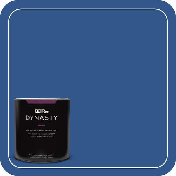 BEHR DYNASTY 1 qt. #PPU15-03 Dark Cobalt Blue Eggshell Enamel Interior Stain-Blocking Paint & Primer