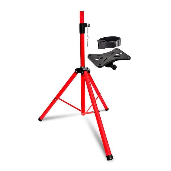 Adjustable Up to 72 in. Speaker Stand Tripod Floor Tall DJ Studio Monitor Stands Pole Mount in Red